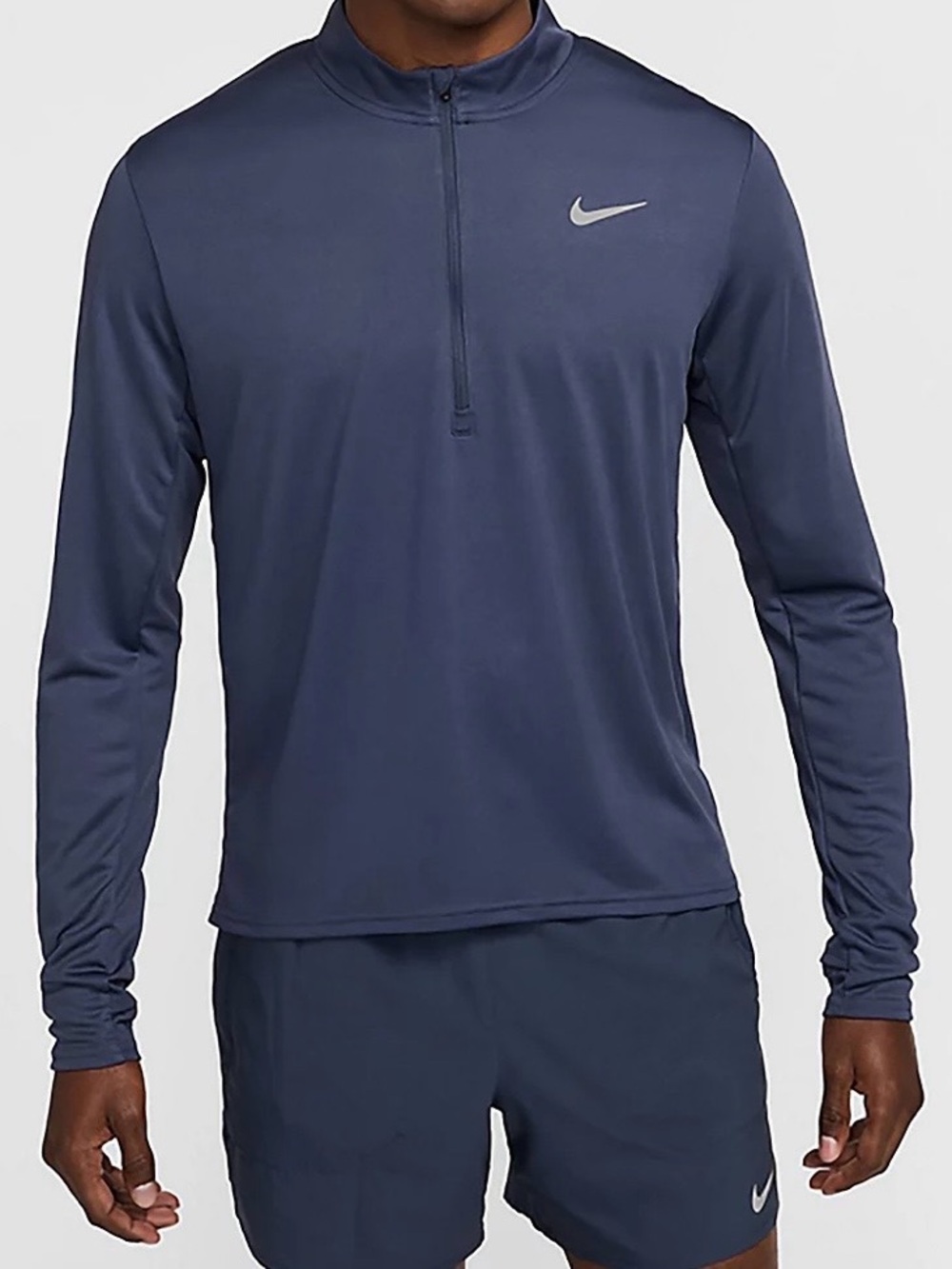 Nike Men's Navy Blue Quarter-Zip Performance DRI-Fit Top Size XL